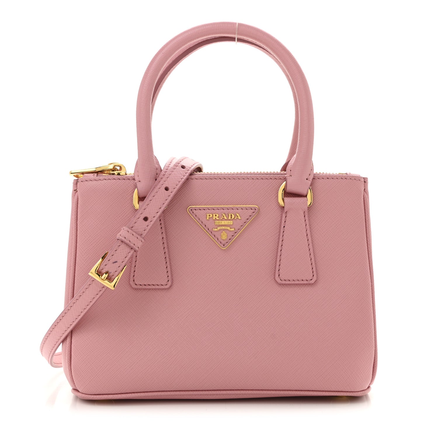 Saffiano Mini Galleria Double Zip Tote Petalo