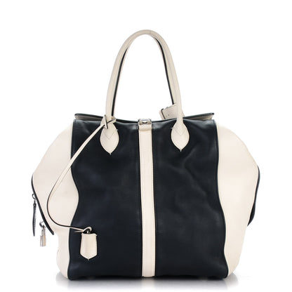 Louis Vuitton Calfskin Suship North South Speedy Navy White 1 of 7