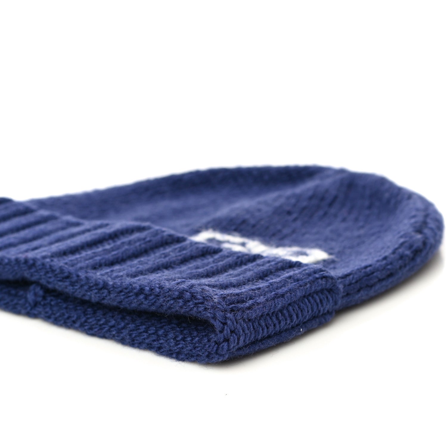 Gucci Wool Knit GG Plain Cap Tricot Beanie Hat M Blue 8 of 8