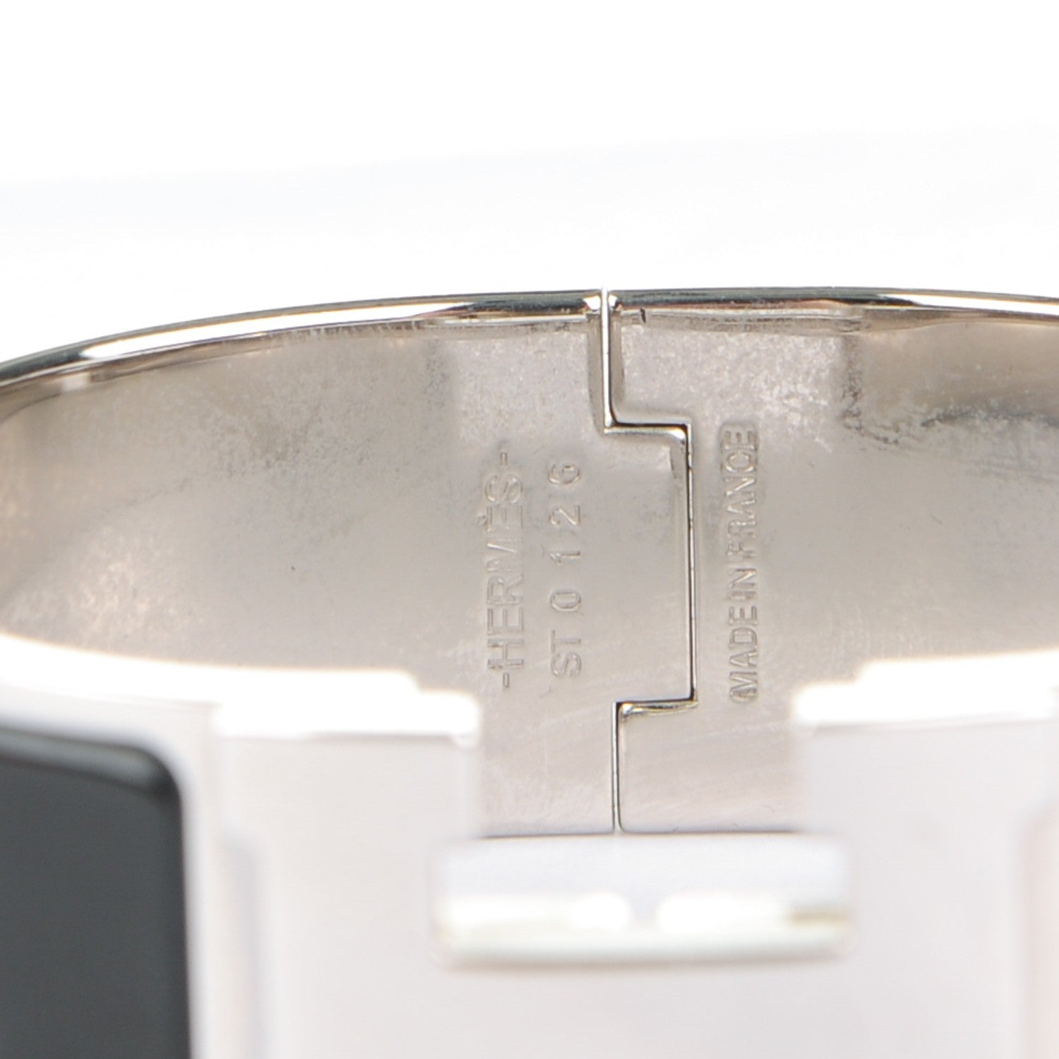Hermes Enamel Wide Clic Clac H Bracelet PM Black 3 of 4
