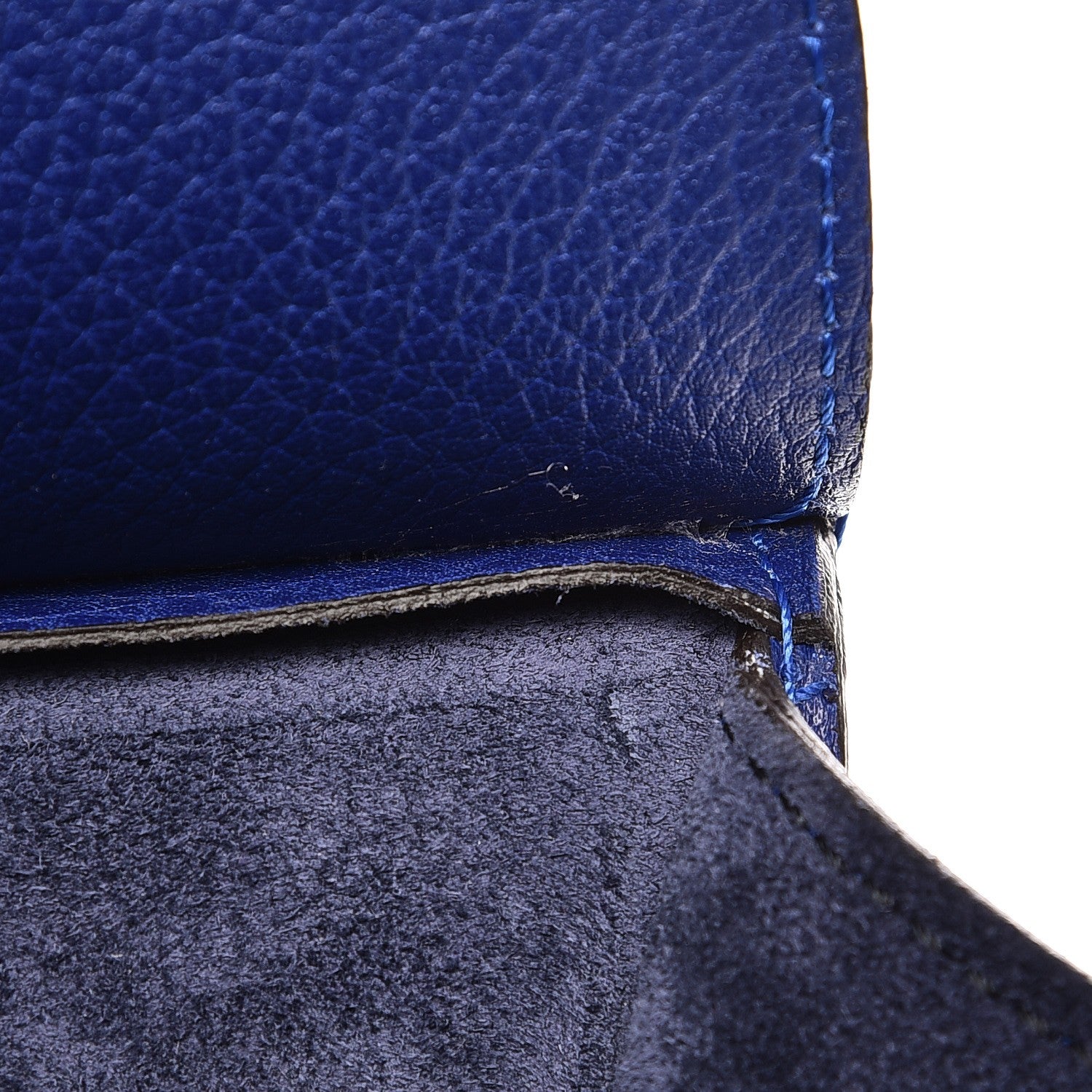 Celine Crisped Calfskin Mini Tie Knot Tote Indigo 7 of 7