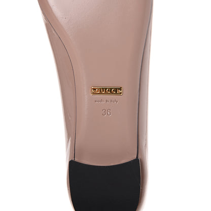 Gucci Patent Horsebit Jolene Peep Toe Flats 36 Dark Cipria 6 of 7