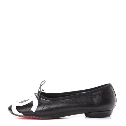 Chanel Lambskin Cambon Quilted Ballerina Flats 38.5 Black 1 of 11