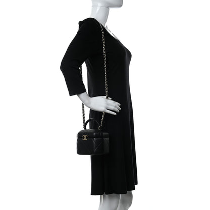 Chanel Lambskin Quilted Vendome Case Black 2 of 9