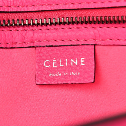 Celine Drummed Calfskin Nano Luggage Fluo Pink 6 of 11