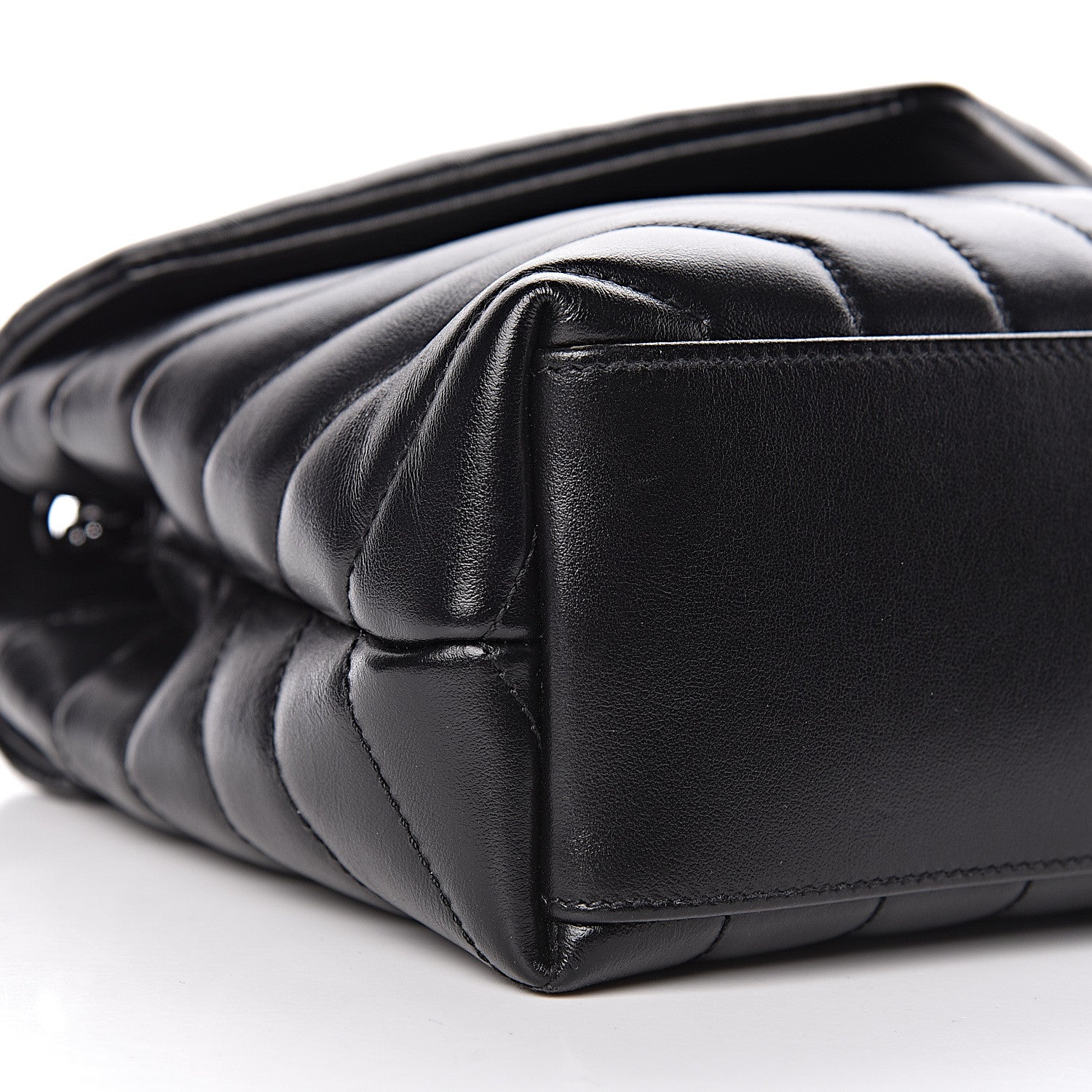 Saint Laurent Calfskin Y Quilted Monogram Small Loulou Chain Satchel Black 8 of 10