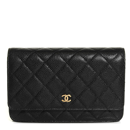 Chanel Caviar Quilted Wallet On Chain WOC Black 1 of 8