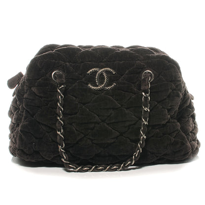 Chanel Velour Bubble Quilt Moscow Bowler Brown 1 of 8
