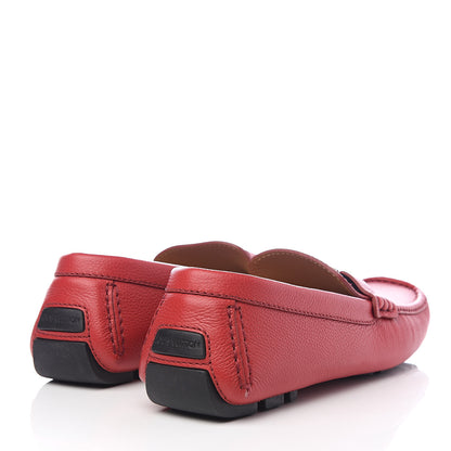 Louis Vuitton Calfskin Mens Monte Carlo Car Shoe Moccasin Loafers 9 Red 4 of 8