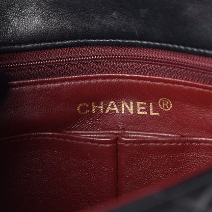 Chanel Lambskin Quilted Mini Square Flap Bag Black 6 of 12