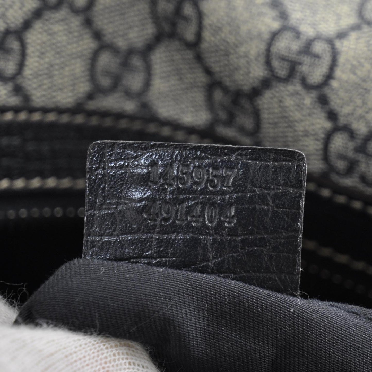 GG Supreme Monogram Web Large Carry On Duffle Bag Navy