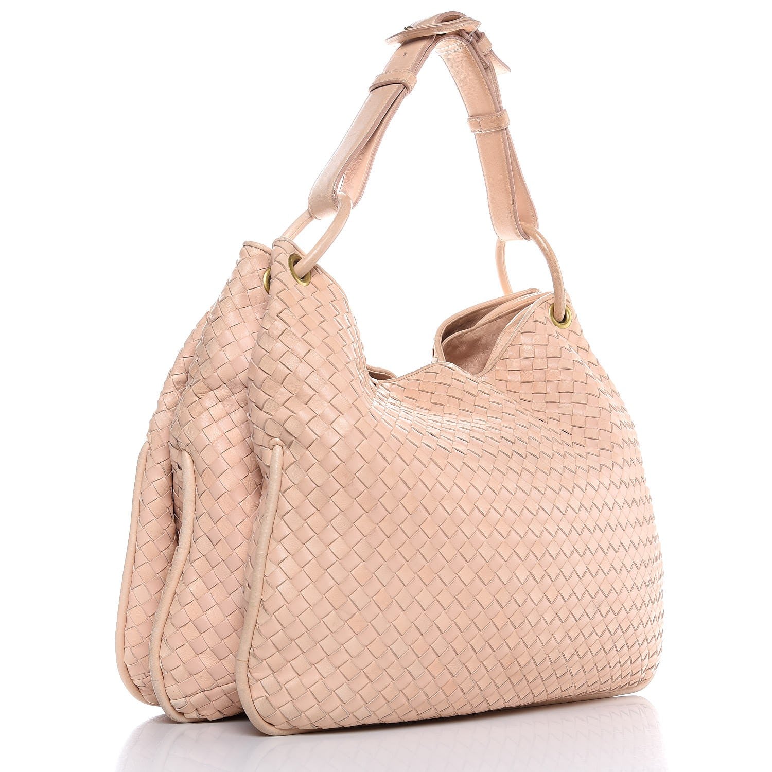 Bottega Veneta Nappa Intrecciato Duette Shoulder Bag Lotus 3 of 22