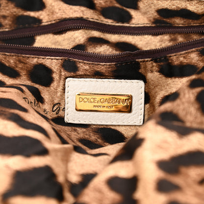Dolce & Gabbana Calfskin Chain Tote Off White 13 of 14