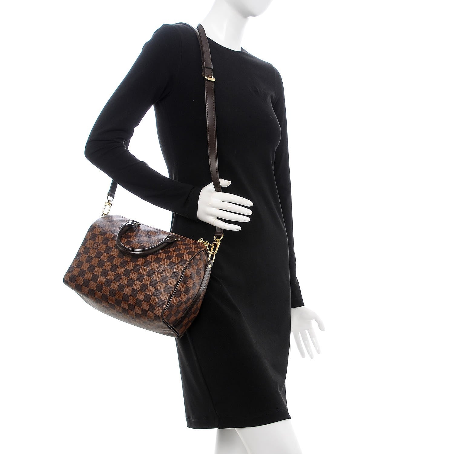 Louis Vuitton Damier Ebene Speedy Bandouliere 25 2 of 9