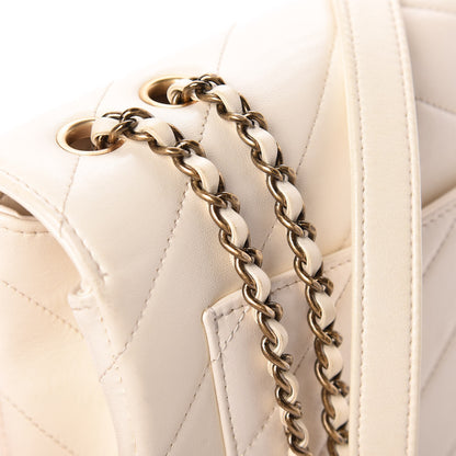 Chanel Lambskin Chevron Quilted Envelope Flap White 12 of 21