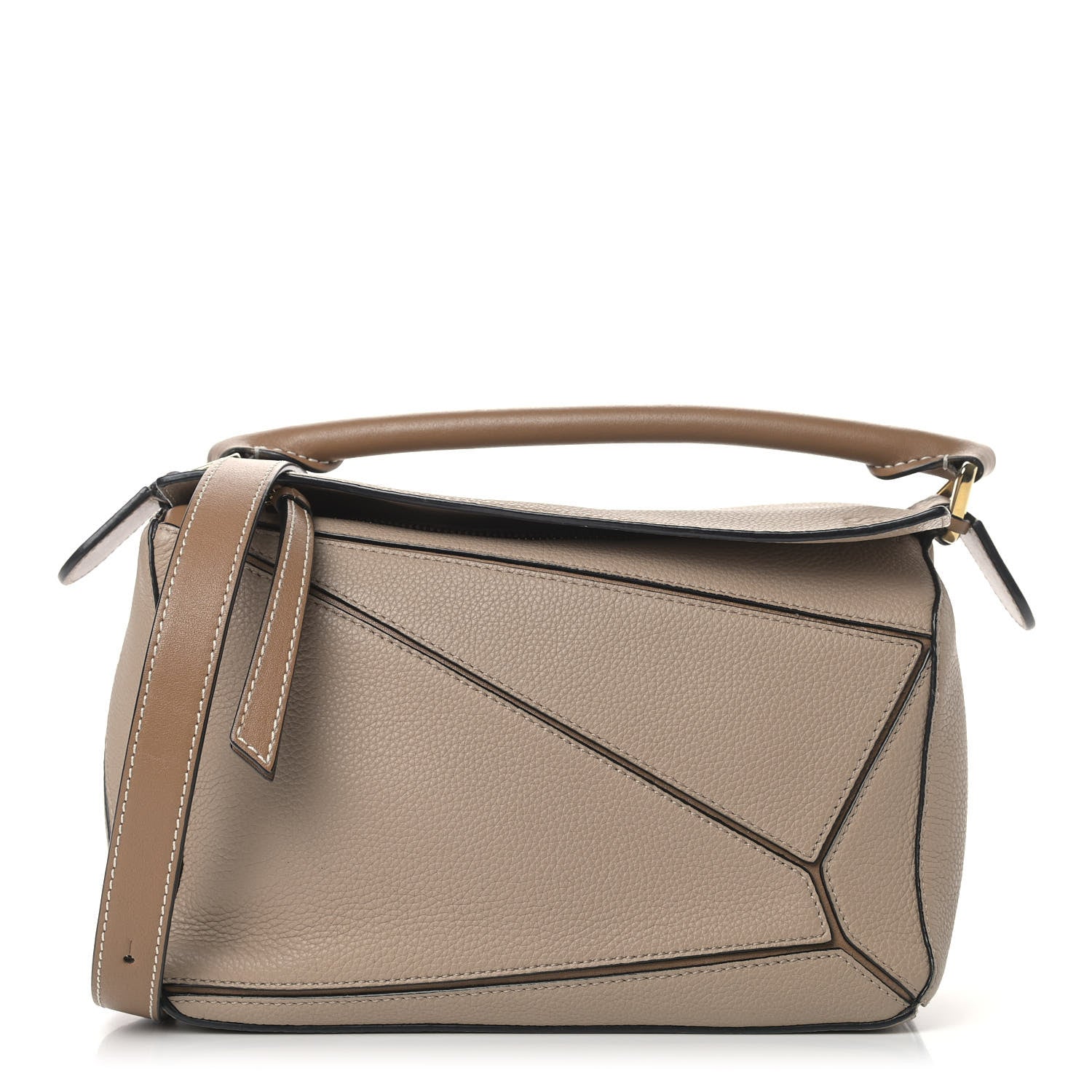 Loewe Grained Calfskin Small Puzzle Bag Sand Mink 1 of 9