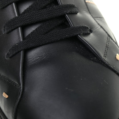 Fendi Calfskin FF Mens Low Top Sneakers 12 Black Brown 13 of 16