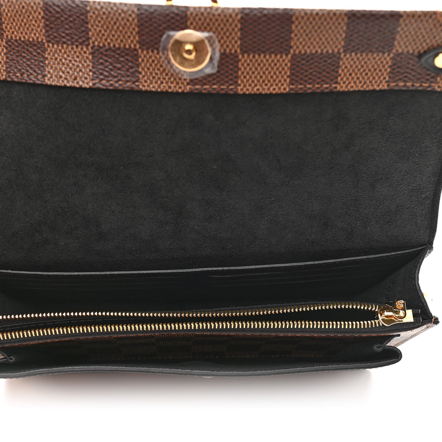 Louis Vuitton Damier Ebene Vavin Chain Wallet Black 5 of 10