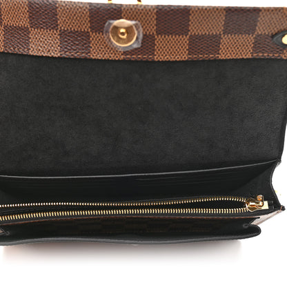 Louis Vuitton Damier Ebene Vavin Chain Wallet Black 5 of 10