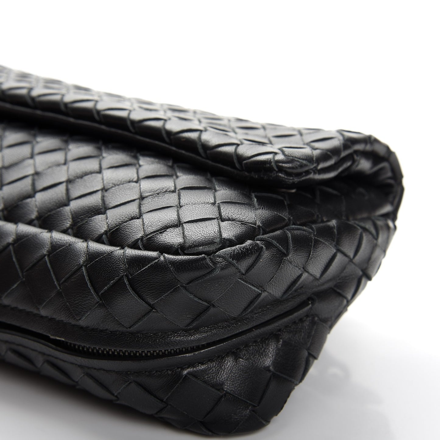Nappa Intrecciato Mini Messenger Bag Nero Black