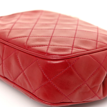 Chanel Lambskin Quilted Flap Tassel Camera Bag Red 17 of 21