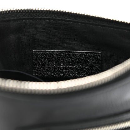 Balenciaga Chevre Silver Metallic Edge Hardware Pouch Black 6 of 7