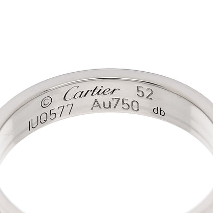 Cartier 18K White Gold 3.5mm LOVE Wedding Band Ring 52 6 4 of 4