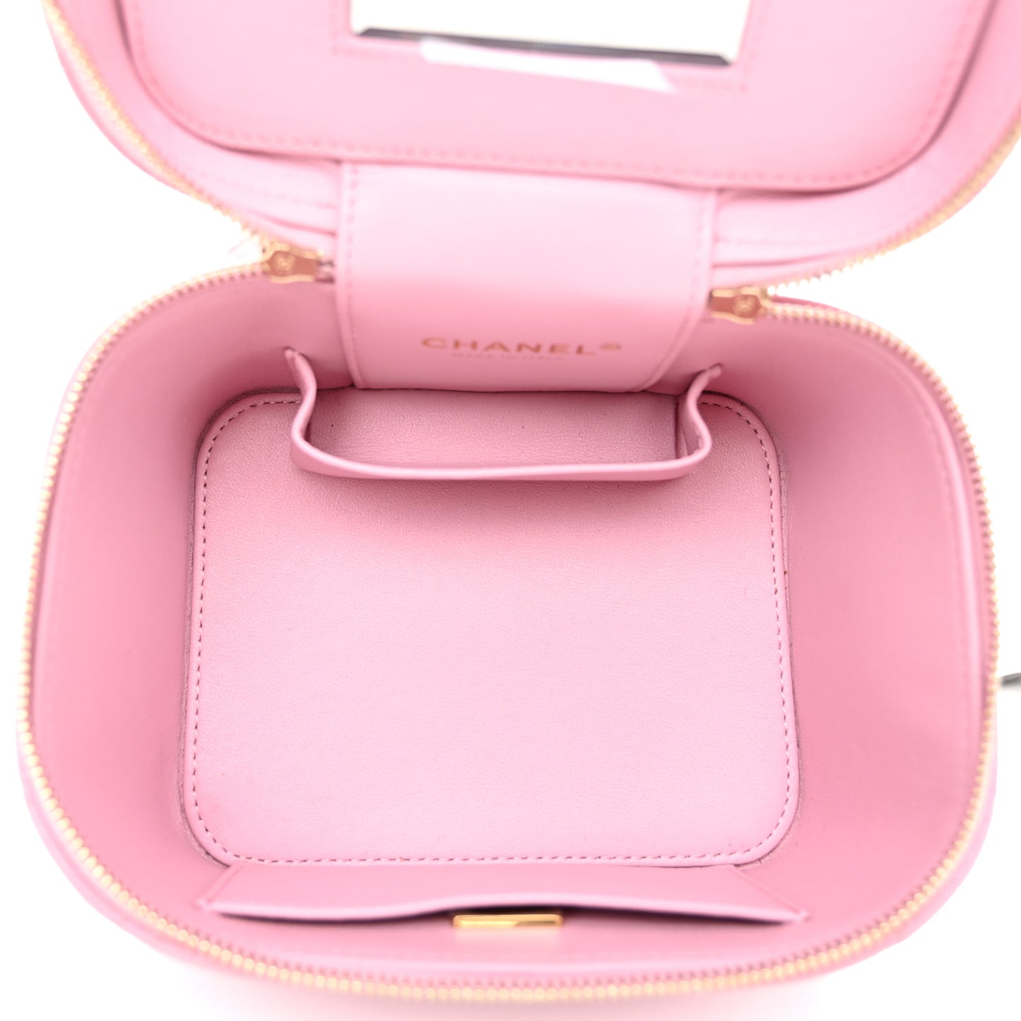 Caviar Quilted Small CC Vanity Case Pink