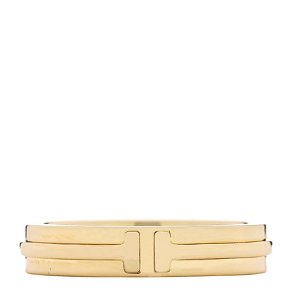 Tiffany 18K Yellow Gold T Two Narrow Ring 58 8.5 1 of 4