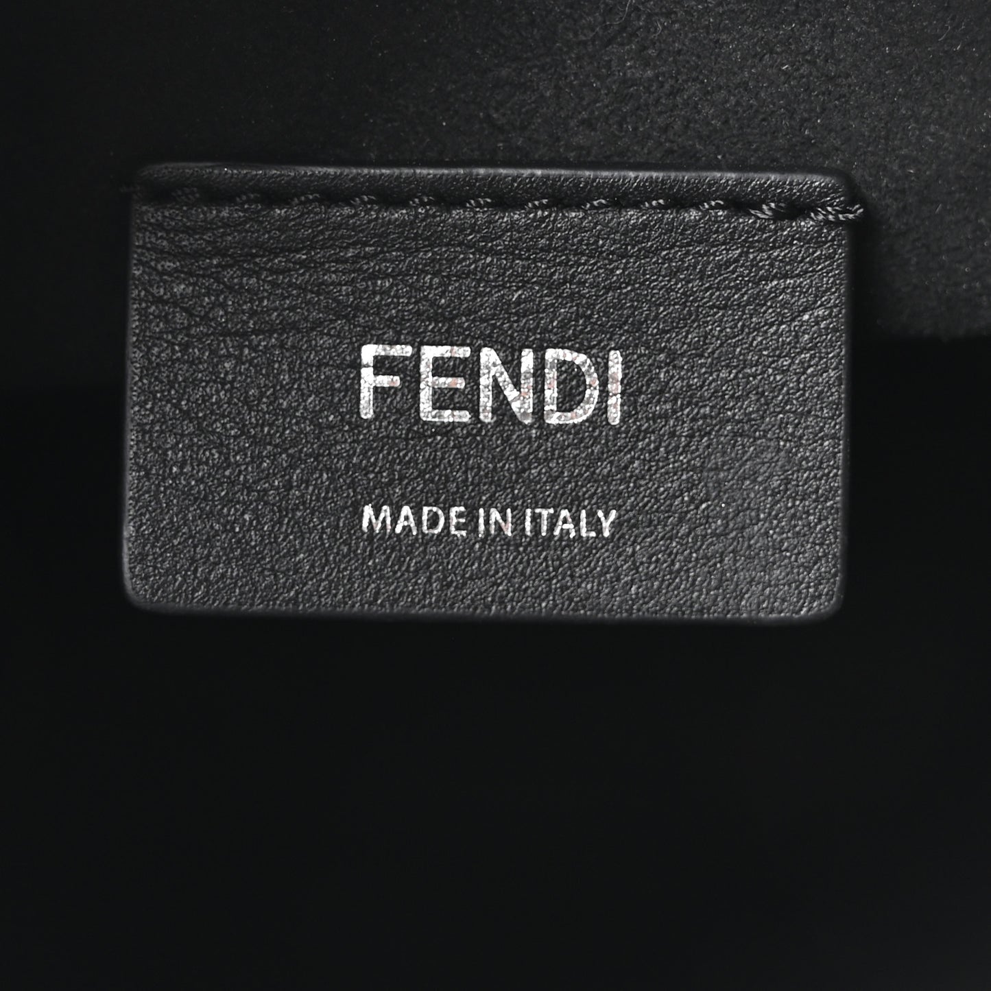 Vitello King F is Fendi Logo Embossed Mini Mon Tresor Bucket Bag Black