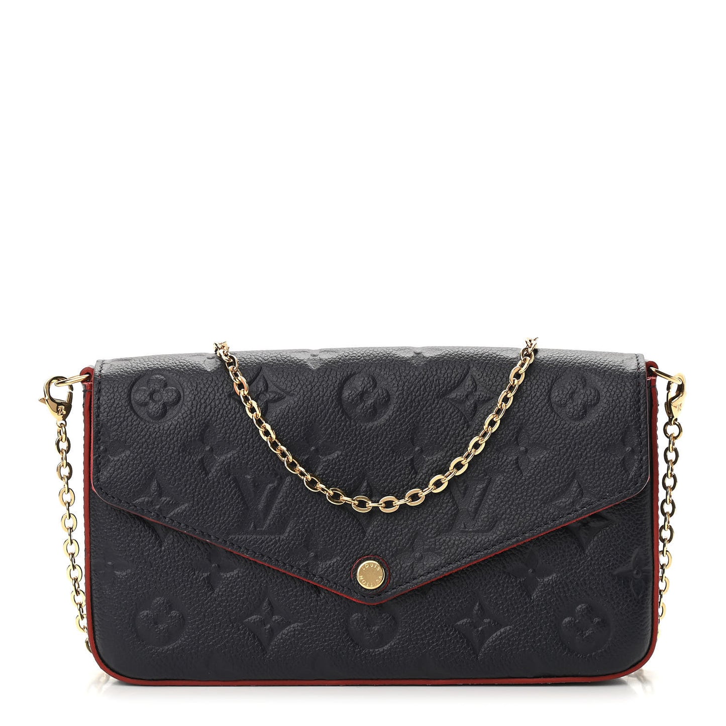 Empreinte Pochette Felicie Chain Wallet Marine Rouge