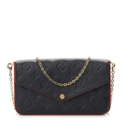 Louis Vuitton Empreinte Pochette Felicie Chain Wallet Marine Rouge 1 of 10