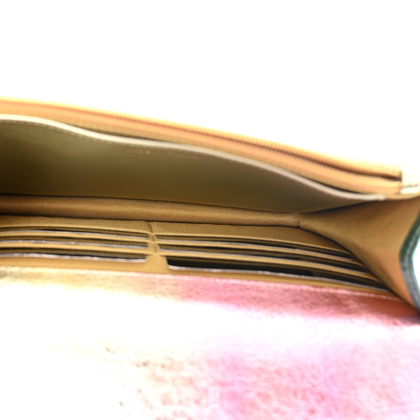 Metallic Goatskin Quilted 2.55 Reissue Wallet on Chain WOC Multicolor