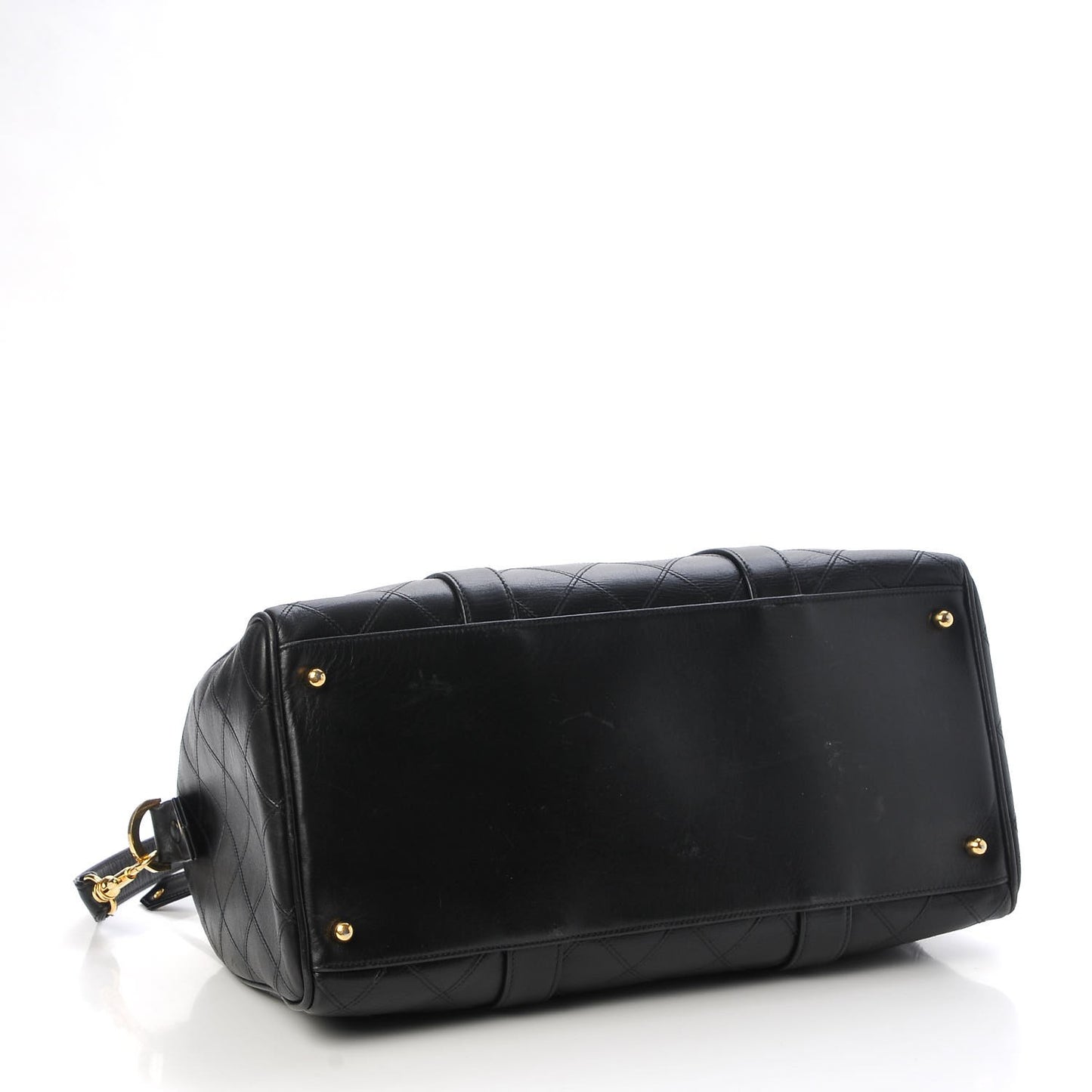 Calfskin Stitched CC Boston Black