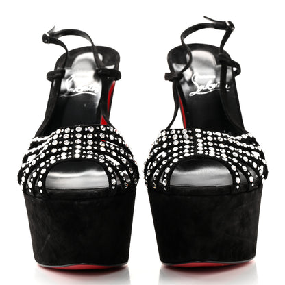 Christian Louboutin Suede Crystal Vegastrassima Alta 160 Pumps 38 Black 2 of 18