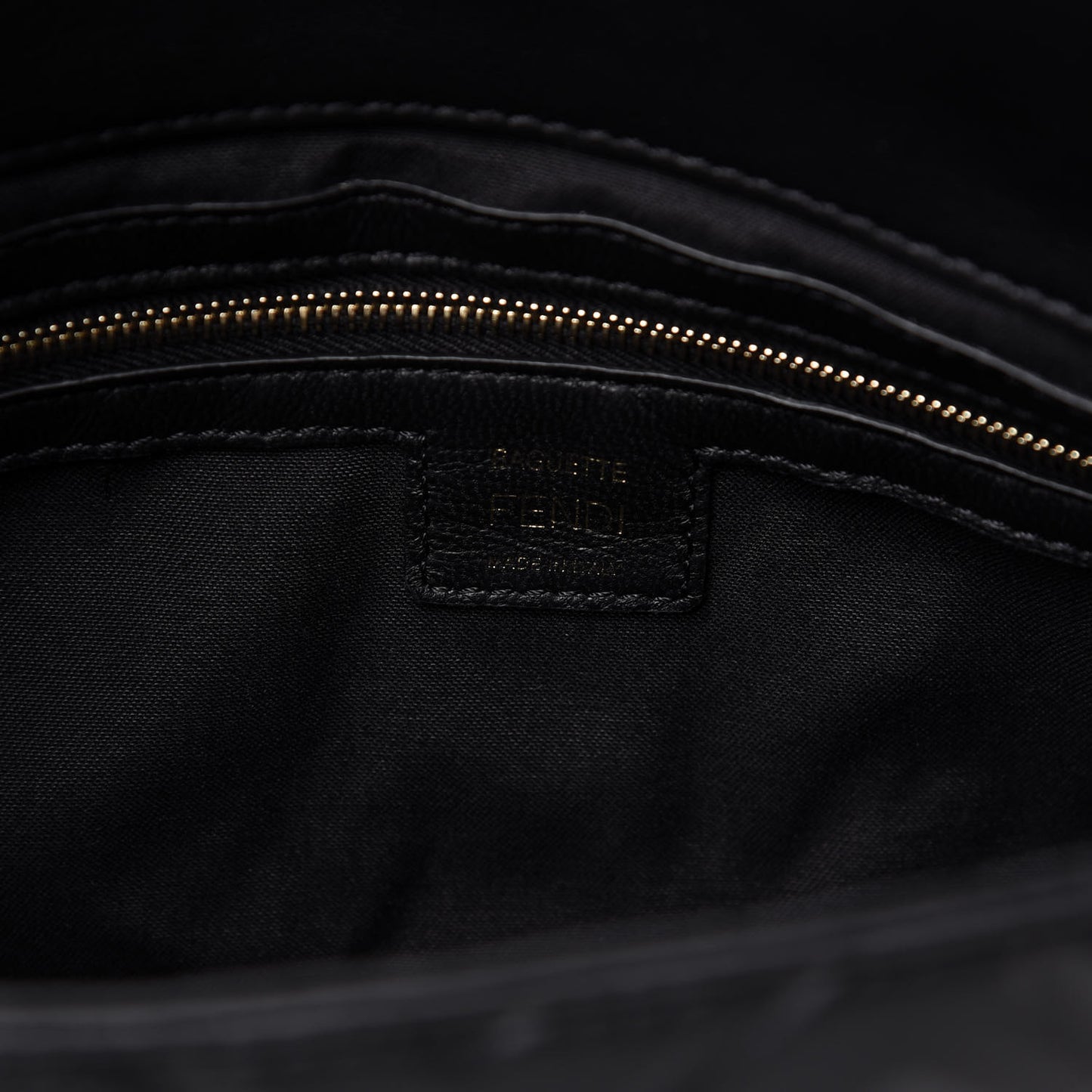 Nappa FF 1974 Embossed Baguette Black