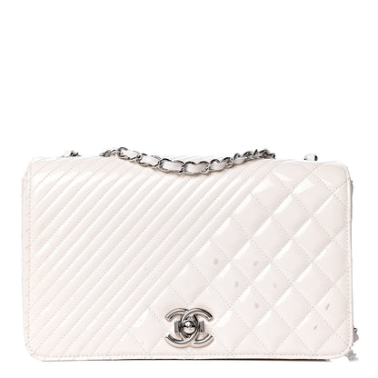 Chanel Glazed Calfskin Quilted Medium Coco Boy Flap White 1 of 11