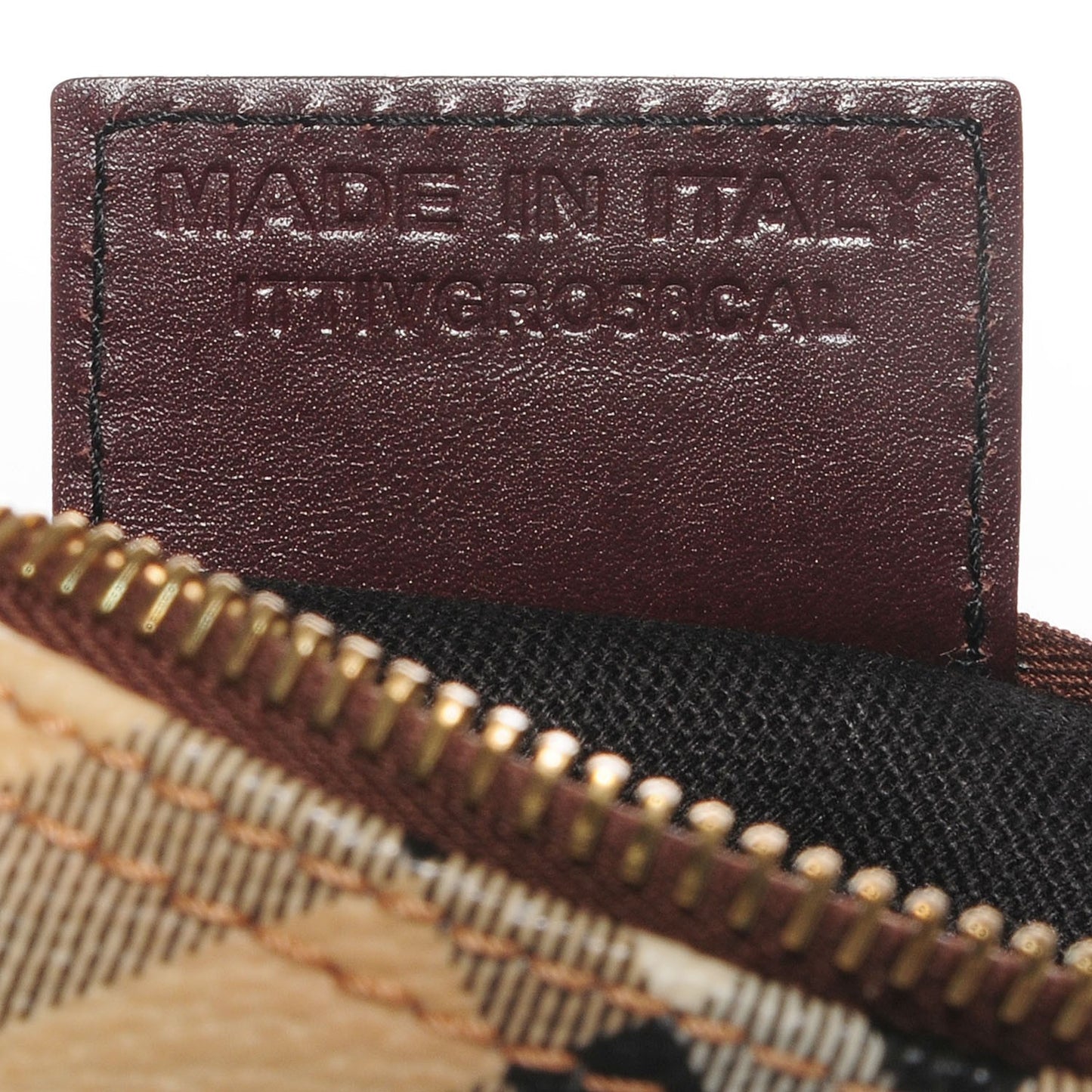 Haymarket Check Pochette Chocolate