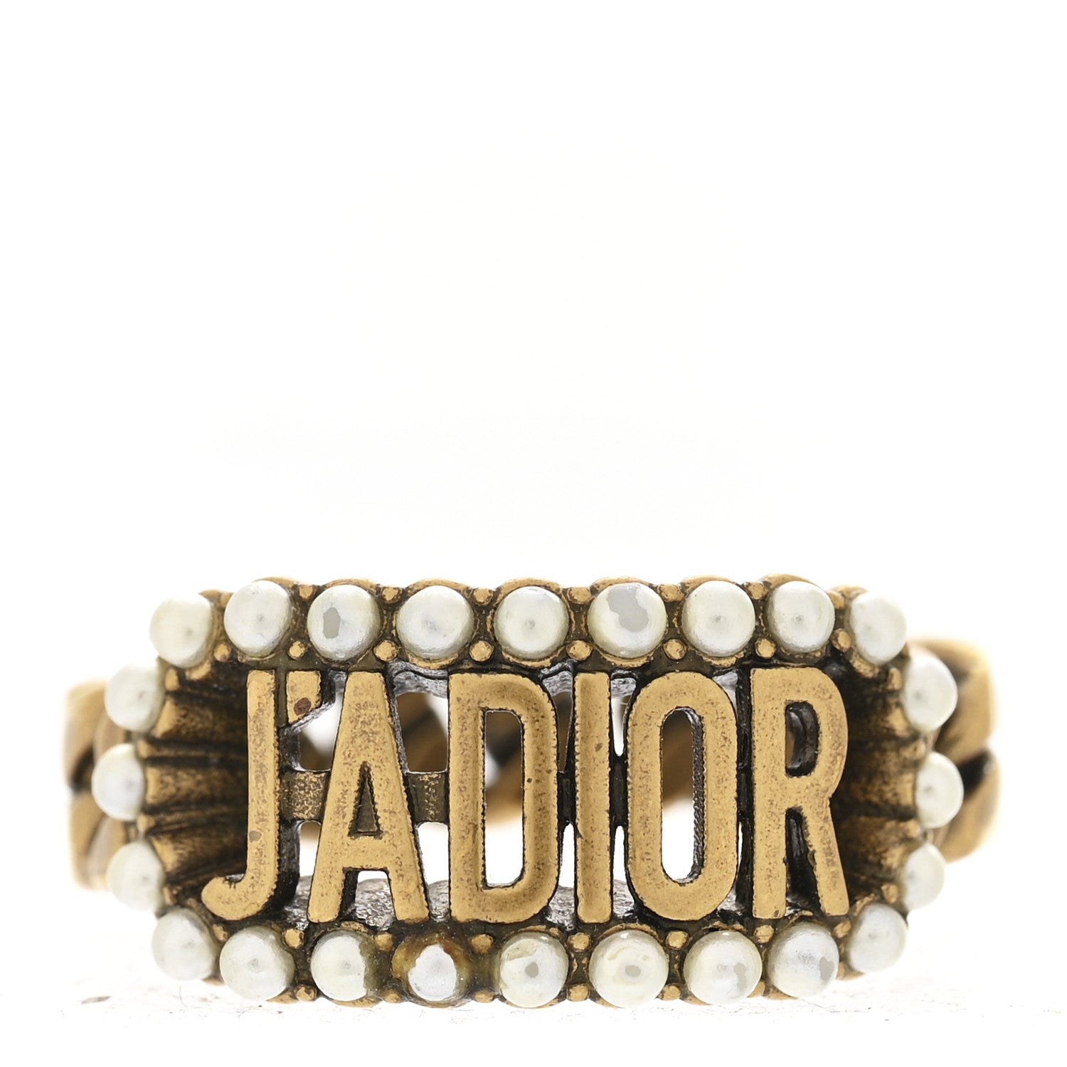 Christian Dior Metal Pearl J'Adior Ring M Gold 1 of 4