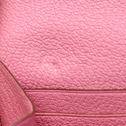 Hermes Chevre Mysore Kelly Longue Wallet 5P Pink 9 of 9
