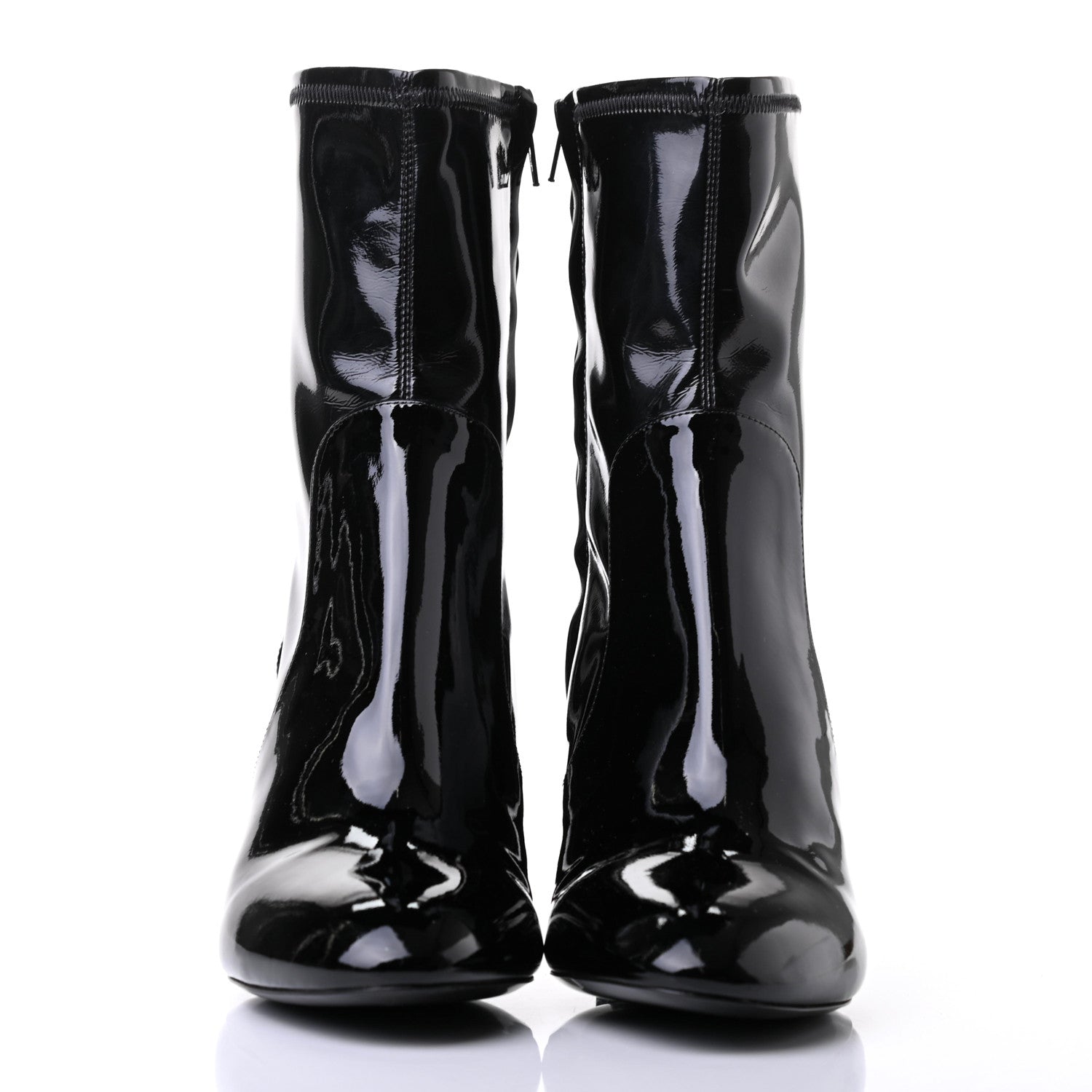 Louis Vuitton Patent Silhouette Ankle Boots 40 Black 2 of 10