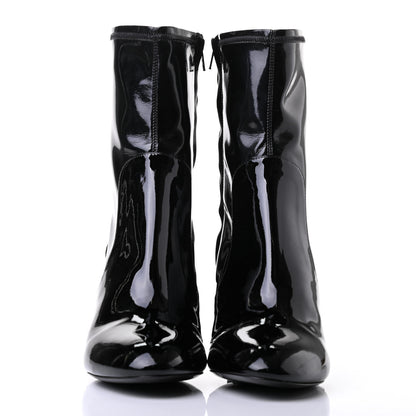 Louis Vuitton Patent Silhouette Ankle Boots 40 Black 2 of 10