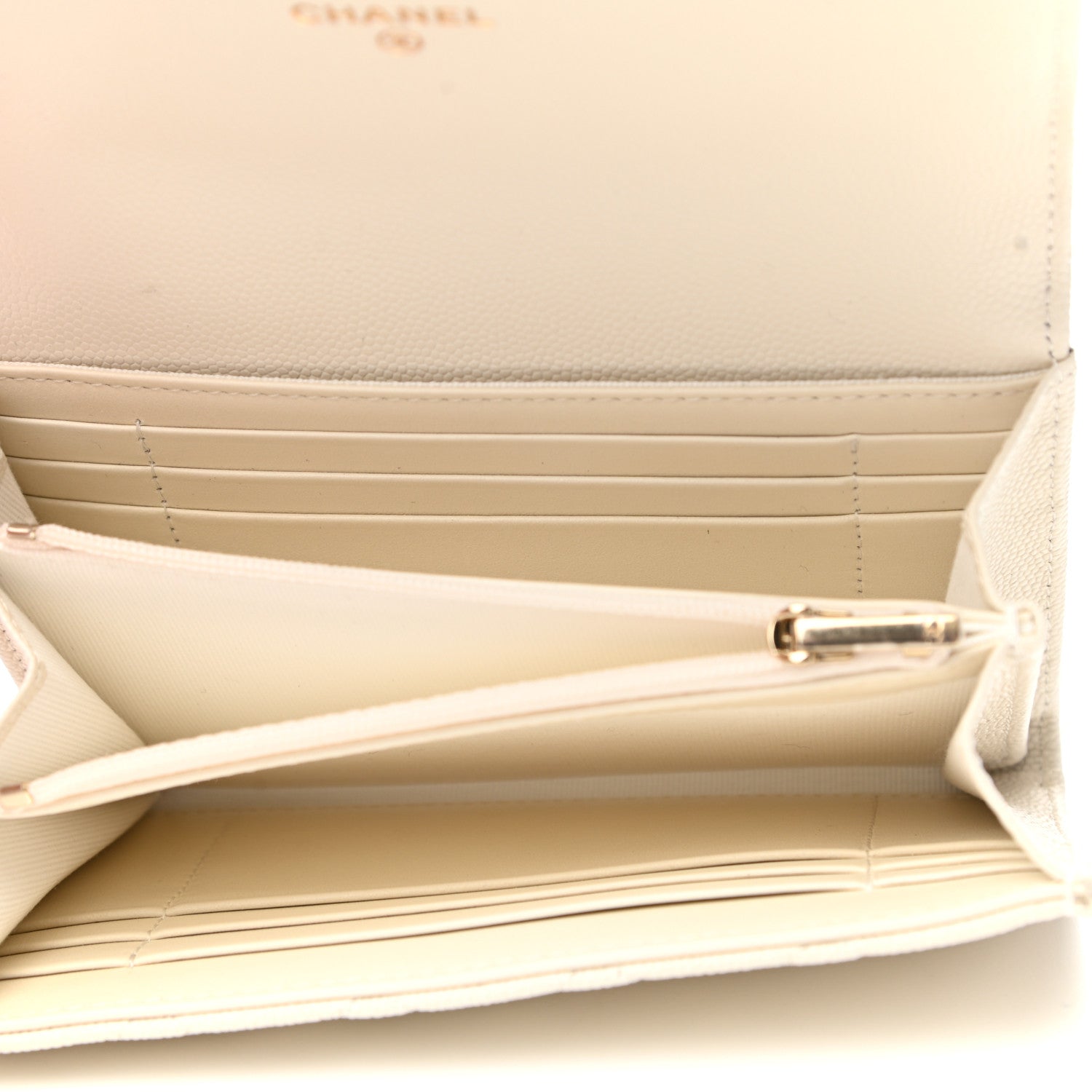Chanel Caviar Quilted Medium Flap Wallet White 5 of 10
