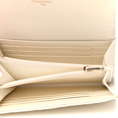 Chanel Caviar Quilted Medium Flap Wallet White 5 of 10