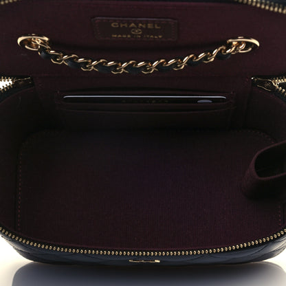 Chanel Lambskin Quilted Small Vanity Case With Chain Black 5 of 10