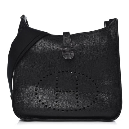 Hermes Taurillon Clemence Evelyne III GM Black 1 of 8