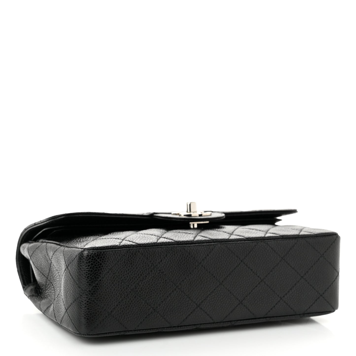 Caviar Quilted Small Double Flap Black