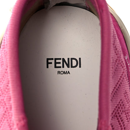 Fendi Technical 3D Mesh Womens FFluid Zip Up Sneakers 40.5 Pink Fuxia White 6 of 8