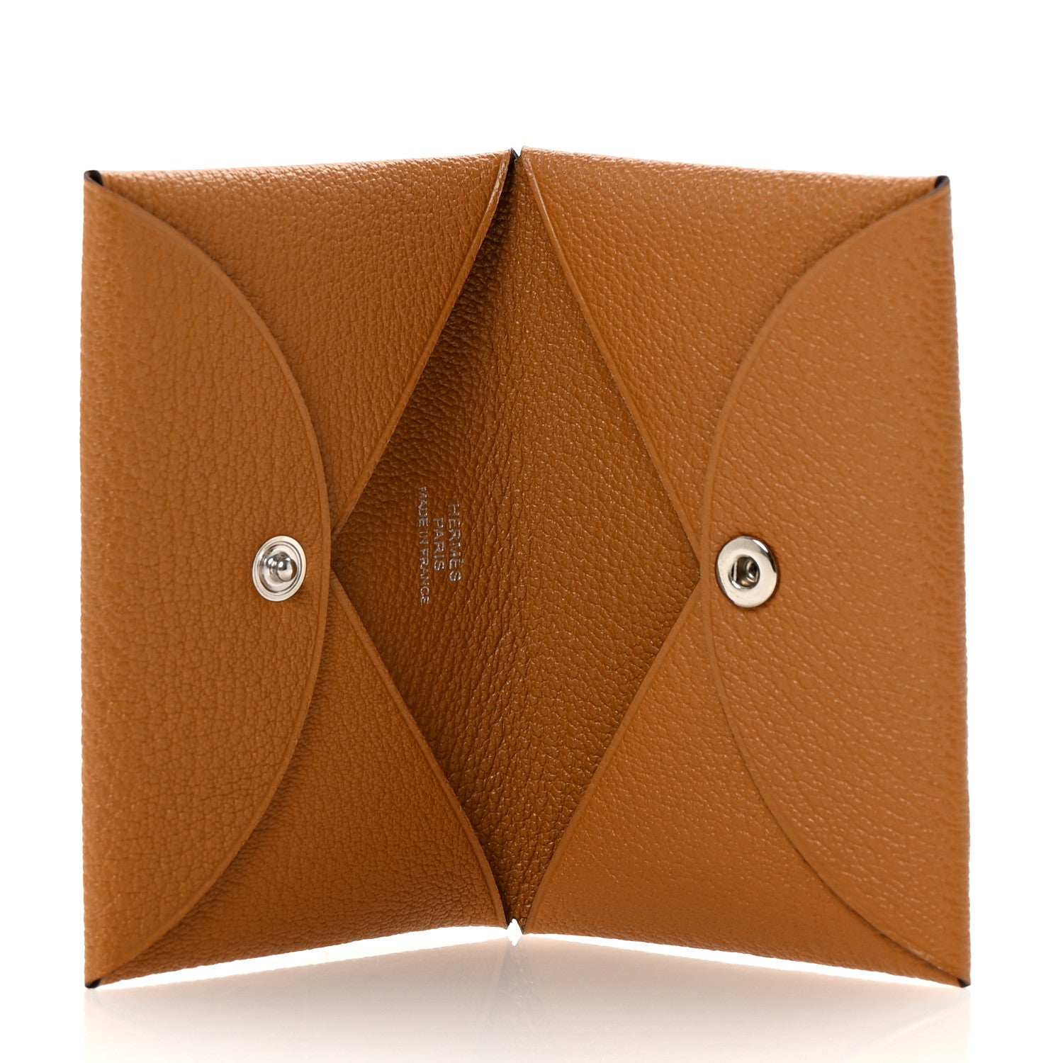 Hermes Chevre Mysore Calvi Card Case Caramel 5 of 8