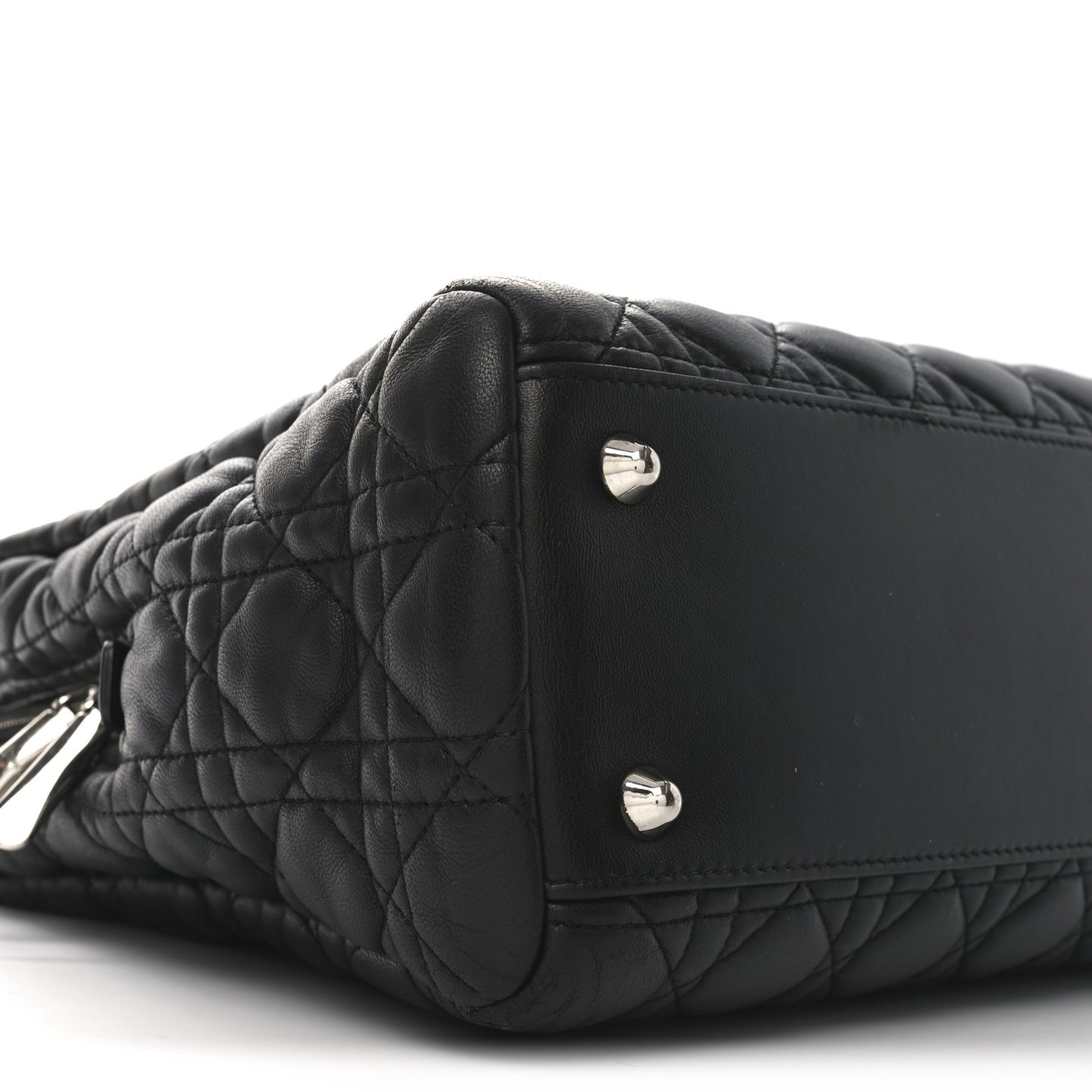 Lambskin Cannage Large Dior Soft Shopping Tote Black